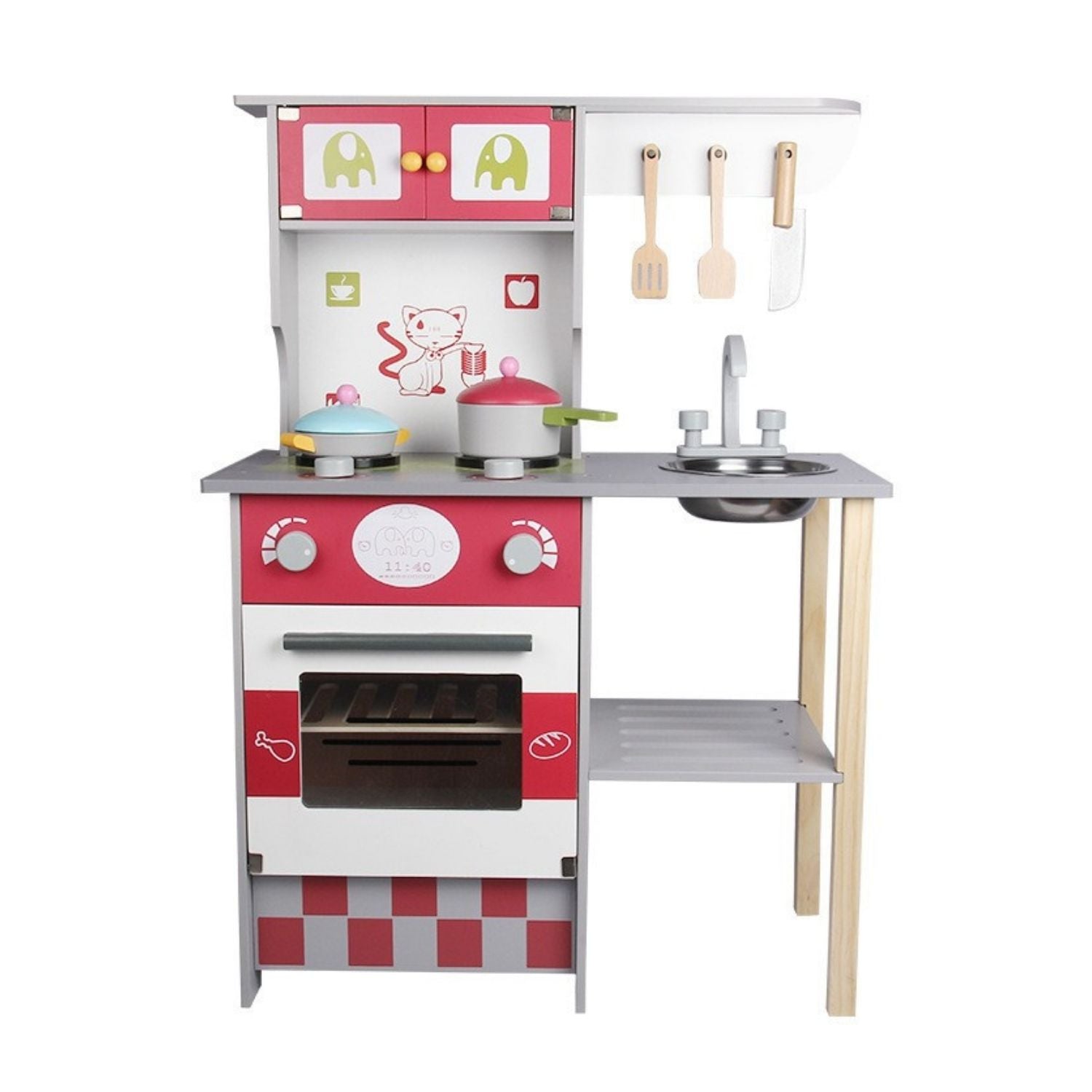 EKKIO Wooden Kitchen Playset for Kids (European Style Kitchen Set) EK-KP-103-MS